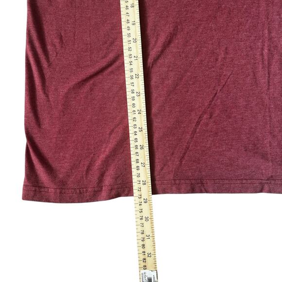 Patagonia Logo Tee Maroon Slim Fit Womens Medium Short Sleeve Mountain Graphic - Picture 9 of 10